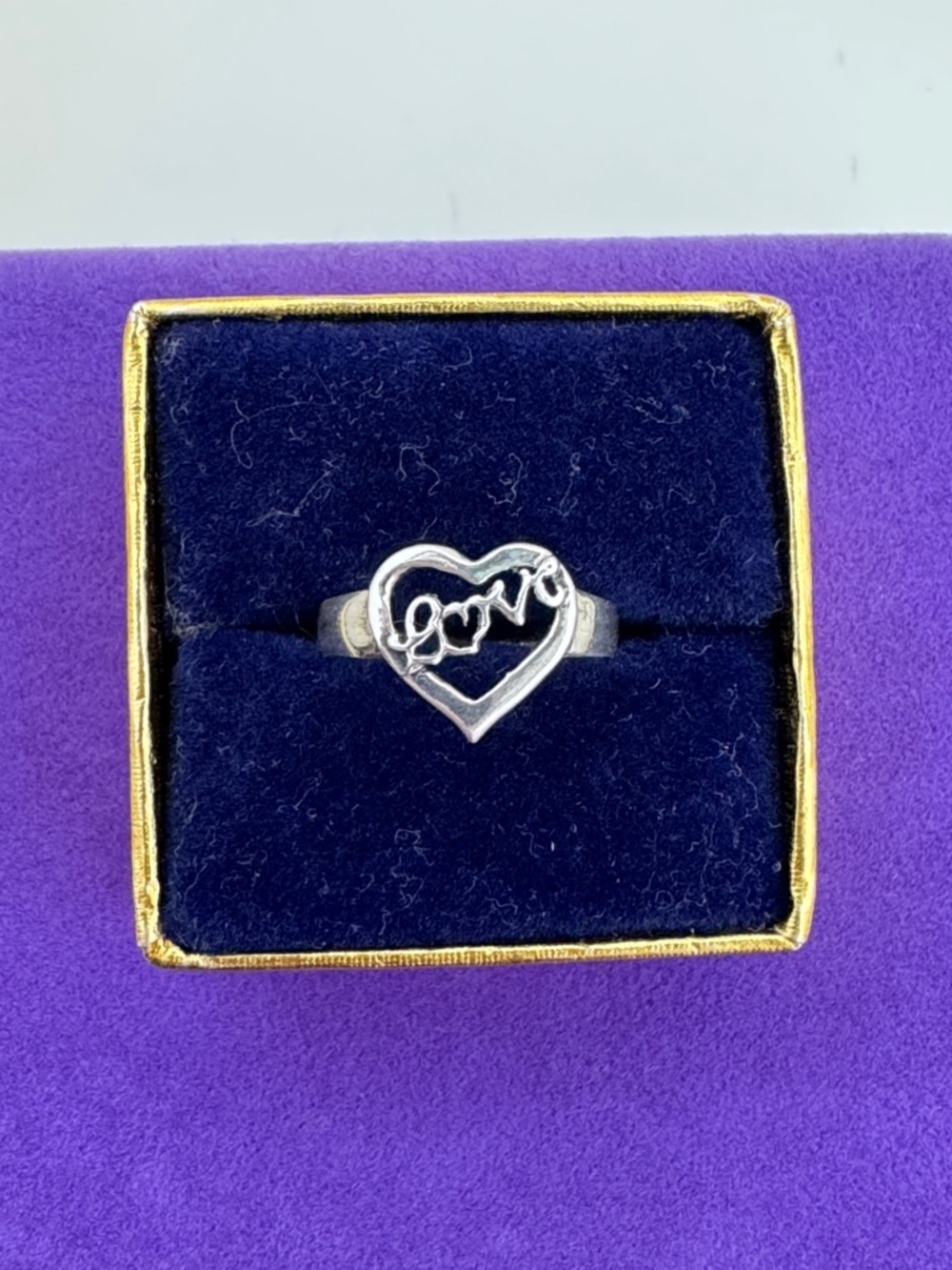 💛 Sterling Silver 'Love' Heart Ring | Romantic Luxury